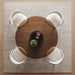 Round Dining Table With Tempered Glass Top - Black / Brown Home Essentials
