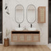 Bathroom Vanity With Art Sink And Side Cabinet, Float Mounting Design Home Essentials