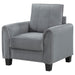 Dixon - Upholstered Rolled Arm Accent Chair - Gray Furniture Max