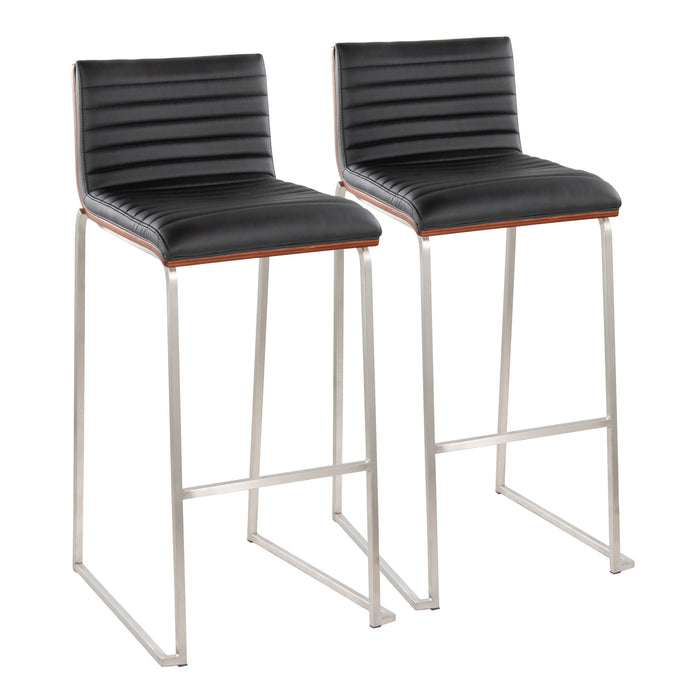 Mason Mara - Contemporary Fixed Height Barstool (Set of 2) Lumi Source