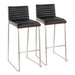 Mason Mara - Contemporary Fixed Height Barstool (Set of 2) Lumi Source