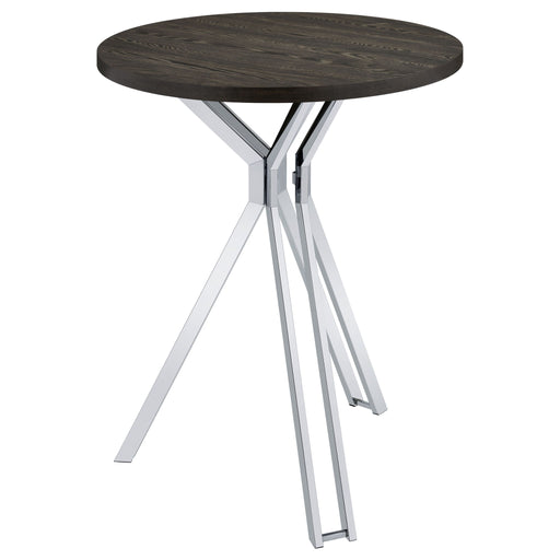 Edgerton - Round Height Bistro Bar Table - Dark Oak Furniture Max