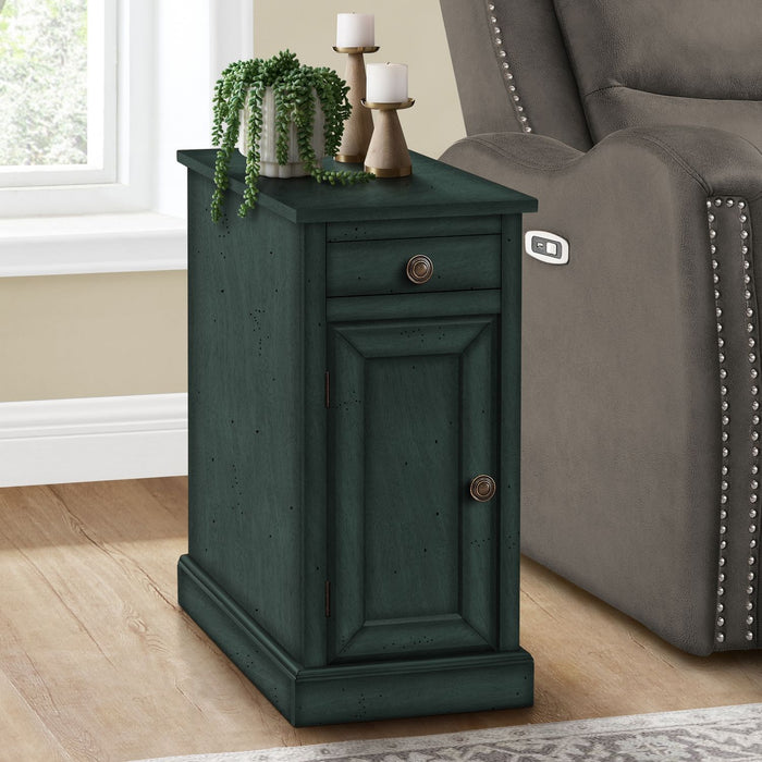 Accent Table With Storage Drawer For Living Room - Blue 8th Street
