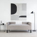 Upholstered Ottoman With 2 Bolster Pillows For Living Room - Gray Home Essentials