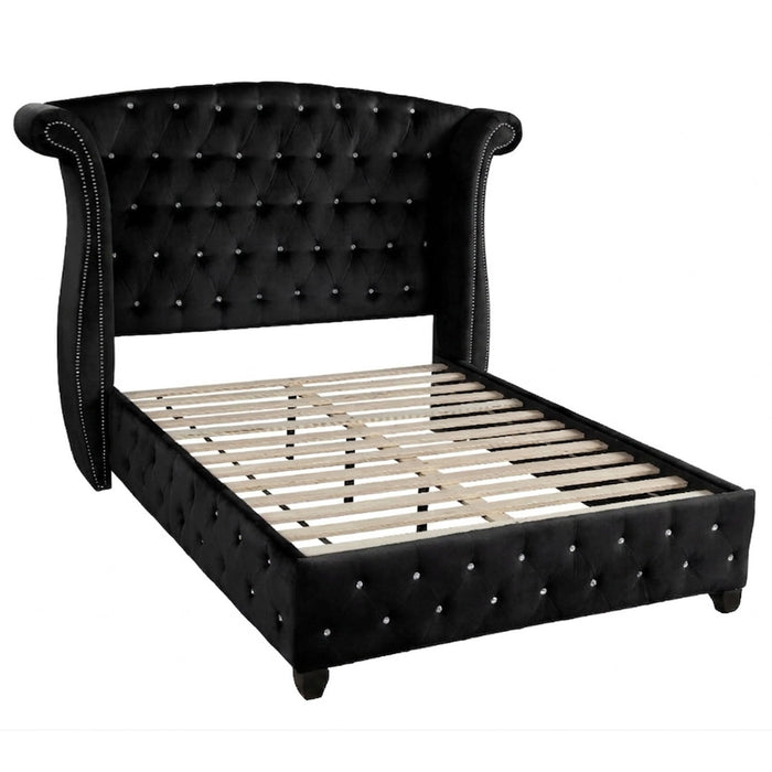 Sophia - Crystal Tufted Upholstered Bed Matrix Furniture Group