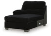SimpleJoy - LAF Corner Chaise - Onyx Signature Design by Ashley®