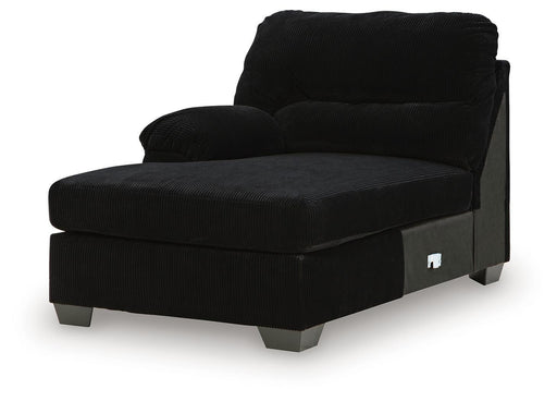 SimpleJoy - LAF Corner Chaise - Onyx Signature Design by Ashley®