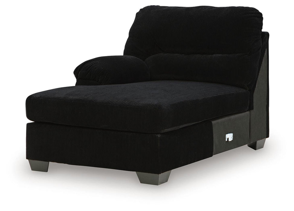 SimpleJoy - LAF Corner Chaise - Onyx Signature Design by Ashley®