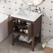 Modern Bathroom Vanity With Sink And Open Shelf Hearth and Haven