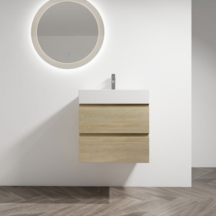 Wall Mounted Bathroom Vanity And Sink, 2 Soft Close Drawers Home Essentials