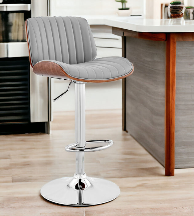 43" Swivel Adjustable Height Bar Chair - Gray