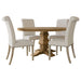 Round Dining Table Set With Upholstered Chairs Furniture Max