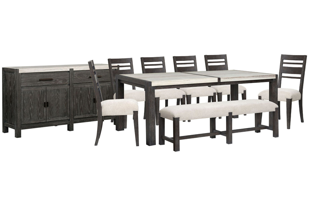 Plum Creek - 9 Piece Rectangular Dining Table Set Magnussen Furniture