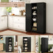 Kitchen Pantry Cabinet With 4 Adjustable Shelves, Heavy Duty Freestanding Organizer Home Essentials