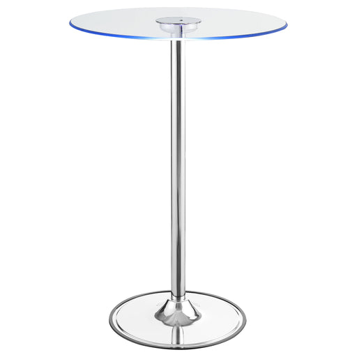 Indra - LED Bistro Table - Chrome Furniture Max