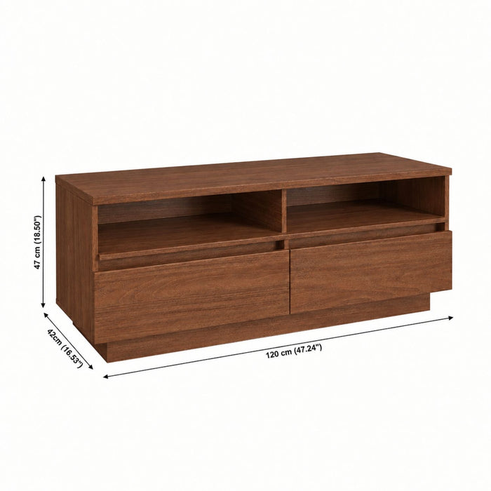 TV Stand For TVs Up To 50" With 2 Drawers Home Essentials