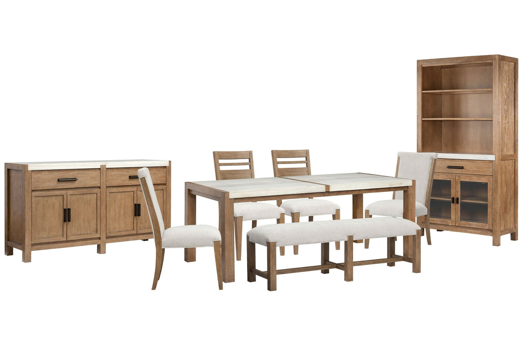Plum Creek - 8 Piece Rectangular Dining Table Set Magnussen Furniture