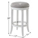 Backless Swivel Stool With Upholstered Seat Home Essentials