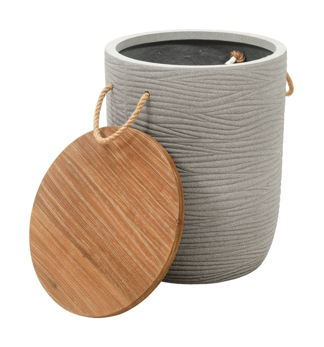 Biban - Outdoor Side Table - Natural / Brown Zuo Modern