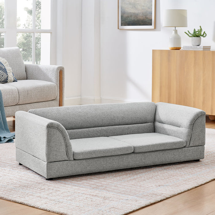 Oversized, Curved Armrest Rectangular Dog Sofa, For Large & Oversized Dogs - Light Gray Daily Nest