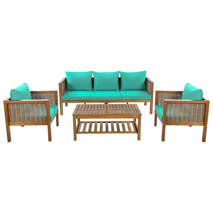 Patio Set Outdoor With Coffee Table And Cushions Hearth and Haven
