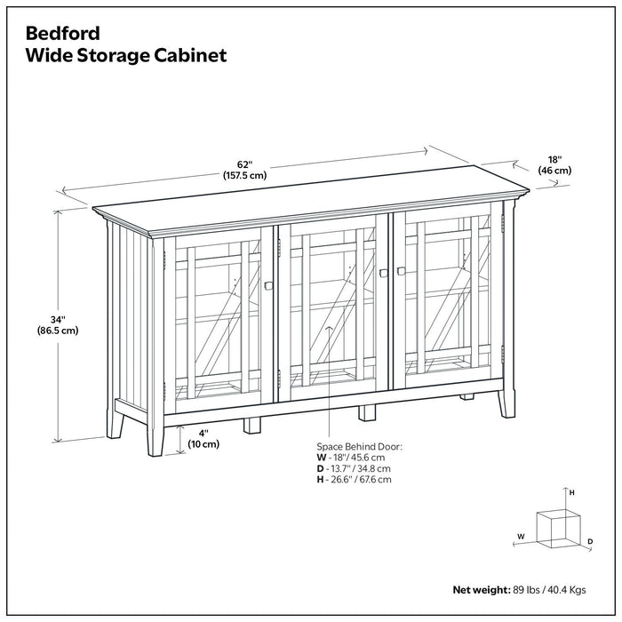 Bedford - Storage Cabinet With Adjustable Shelves - Brown Simpli-Home