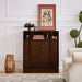 Fluted Sideboard Buffet Cabinet With 2 Doors And Adjustable Shelf, Storage Cabinet For Entryway Home Essentials