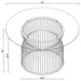 Round Dining Table Industrial Dining Table With Open Cage Base - Gunmetal Furniture Max