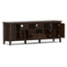 Warm Shaker - TV Media Stand Handcrafted - Tobacco Brown Simpli-Home
