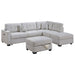 L - Shaped Sectional Sofa Set With Storage Ottoman, Tufted Upholstery Nailhead Trim Home Essentials