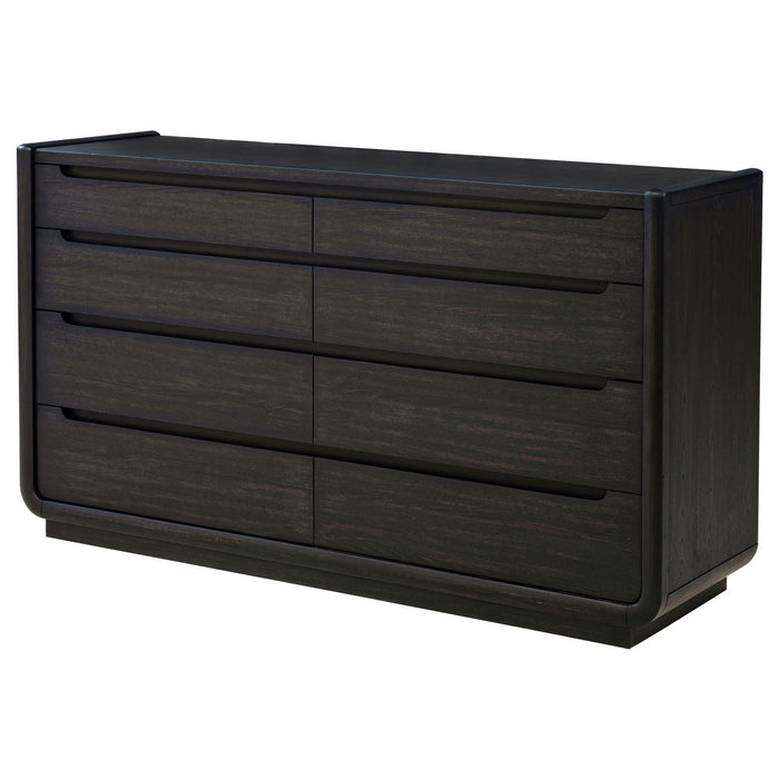 Bangor - 8 Drawer Bedroom Dresser Cabinet - Black Furniture Max