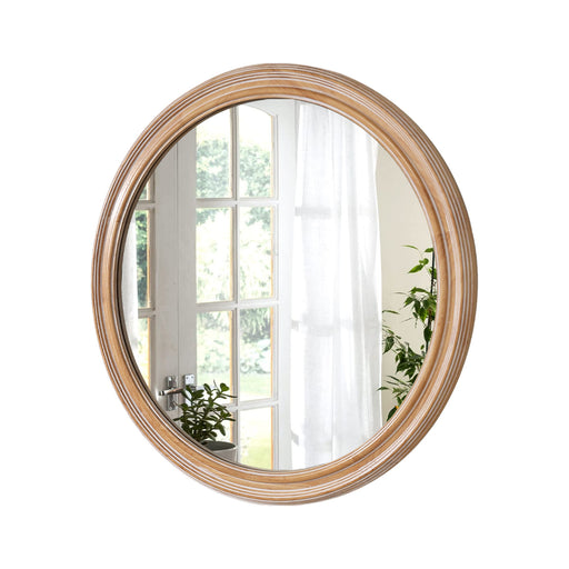 Round Wall Mirror With Ribbed Frame Daily Nest
