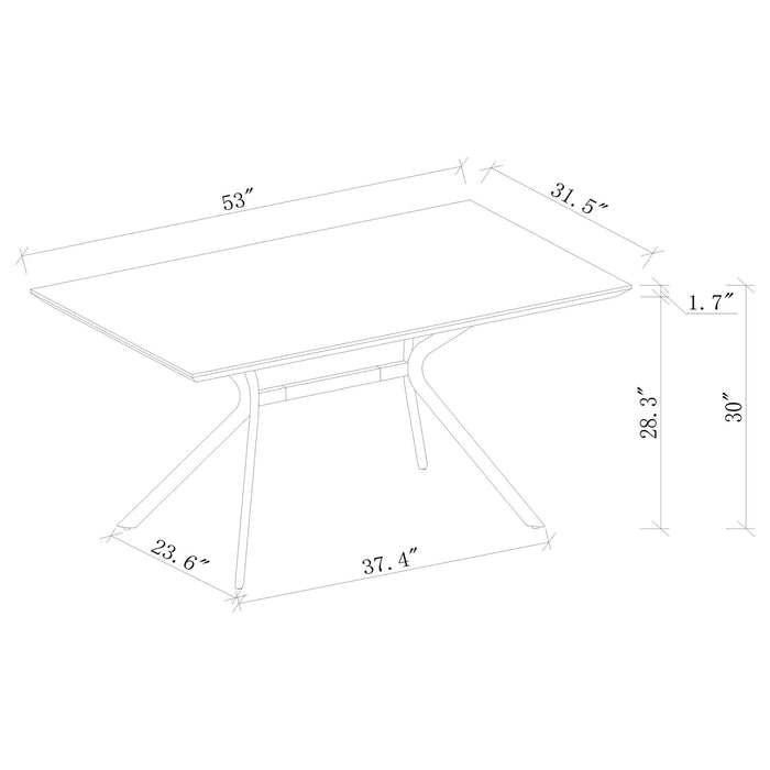 Hanover - Dining Table - Light Brown Furniture Max