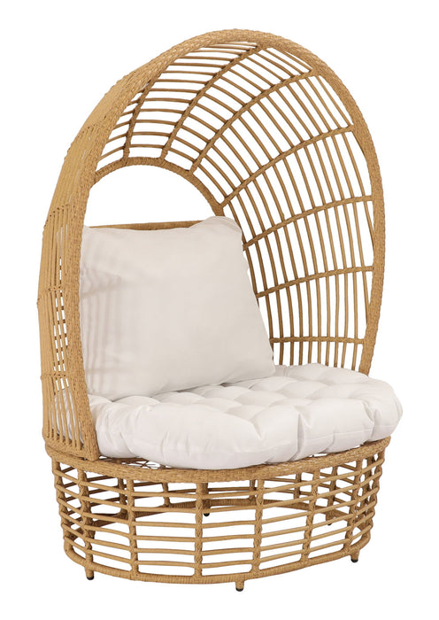 La Jolla - Accent Chair - White / Light Brown Zuo Modern
