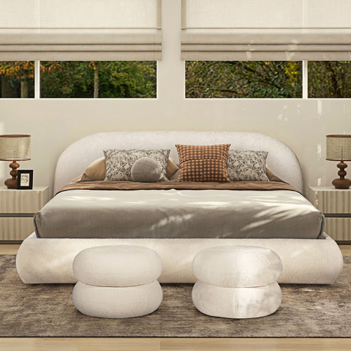 Archie Puffy Grounded - Upholstered Platform Bed Jennifer Taylor Home