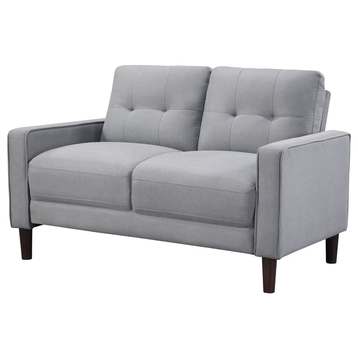 Harvey - Tufted Loveseat With Track Arm Design