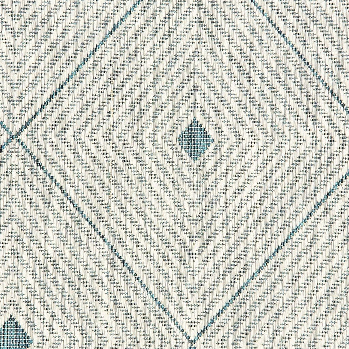 8' X 10' Indoor & Outdoor Area Rug - Blue / Gray