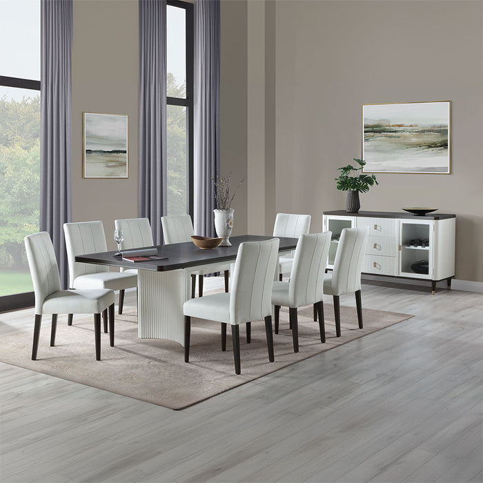 Carena - Dining Table With Leaf - White & Brown ACME