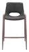 Desi - Counter Stool With Walnut Legs (Set of 2) Zuo Modern