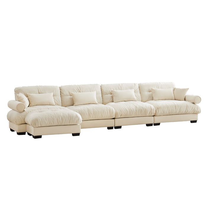 Super Comfort Oversized Modular Sectional Sofa With Movable Ottoman Home Essentials