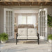All Weather Loveseat 2 Seats Sofa With Cushions - Light Khaki / Beige Home Essentials