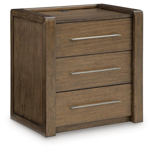 Marxmore - Three Drawer Night Stand - Brown Benchcraft®