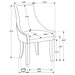 Rexford - Upholstered Dining Side Chair (Set of 2) - Gray Furniture Max
