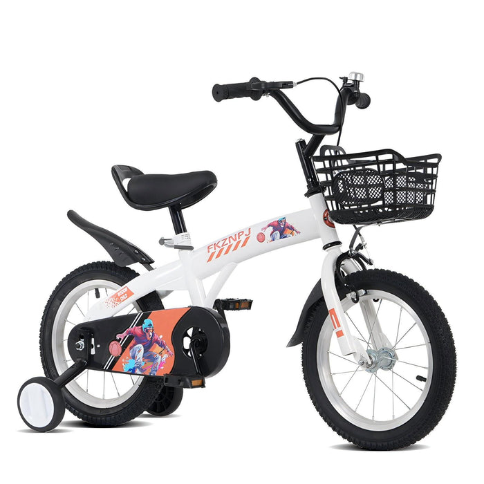 Fkznpj - 18" Sporty Kids Bike With Training Wheels And Stand Adjustable Saddle Suitable For Boys And Girls Aged 5 - 10 Years Tall Height 39 - 49" Available In A Variety Of Colors Daily Nest