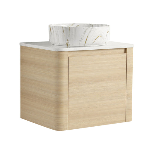 Mounted Bathroom Vanity & Art Sink, Soft Close Door Home Essentials