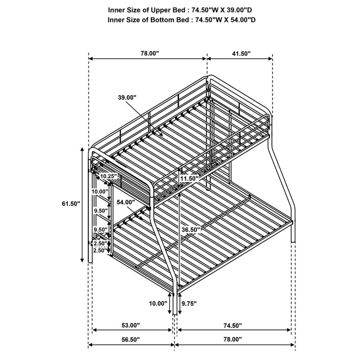 Long Beach - Bunk Bed With Built-In Guardrails Furniture Max