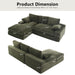 Compressed Sofa With 3 Back Cushions, 2 Throw Pillows Home Essentials