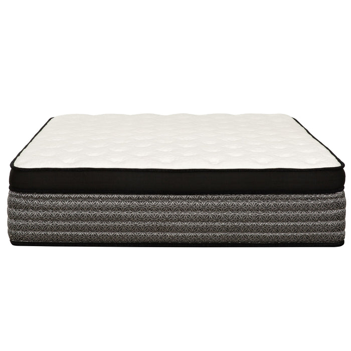 Premium 16" Queen Size Hybrid Mattress In A Box Plush Gel Memory Foam Top With Cooling Technology - Gray / White