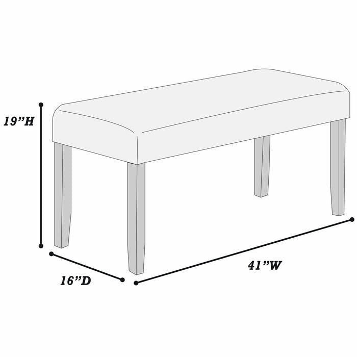 Contemporary Dining Bench Soft Upholstered Home Essentials