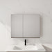 33.56" Wall Mounted Bathroom Cabinet With Adjustable Shelves - Imitative Oak Home Essentials